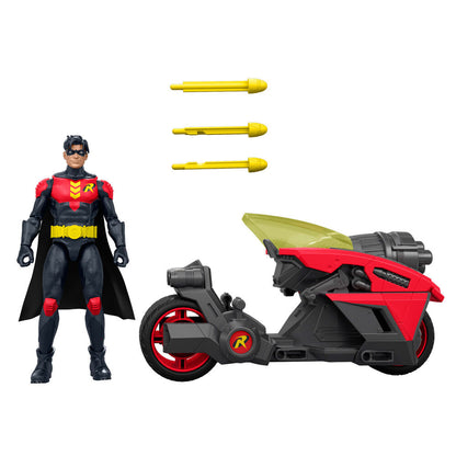 Moto Batlink de Robin con figura articulada de DC Comics