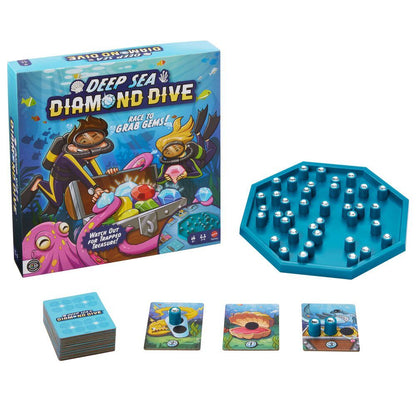 Juego de cartas Mattel Deep Sea Diamond Dive con gemas y cartas de tesoro