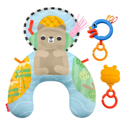 Cojín Fisher-Price para jugar bocabajo con osito y juguetes colgantes
