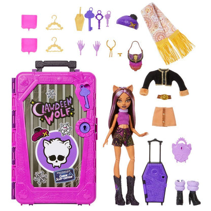 Muñeca Clawdeen Wolf Monster High con armario portátil y accesorios - 2