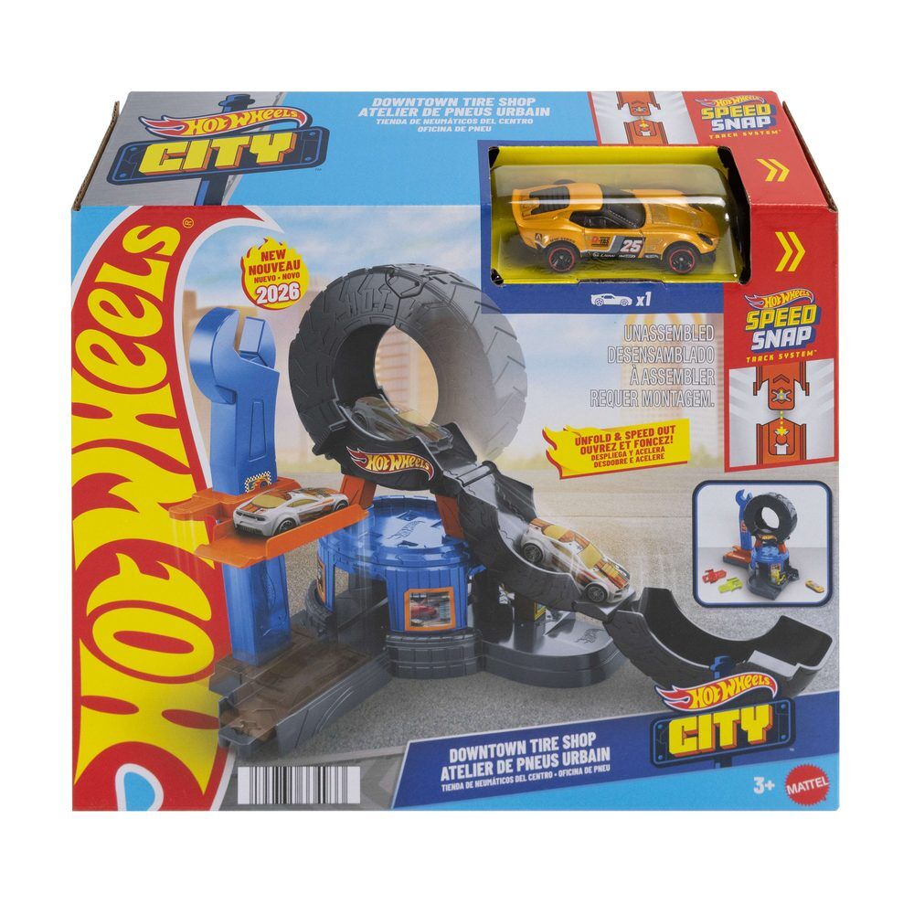 Tienda de Neumáticos Urbana Hot Wheels City con gran neumático giratorio - 2