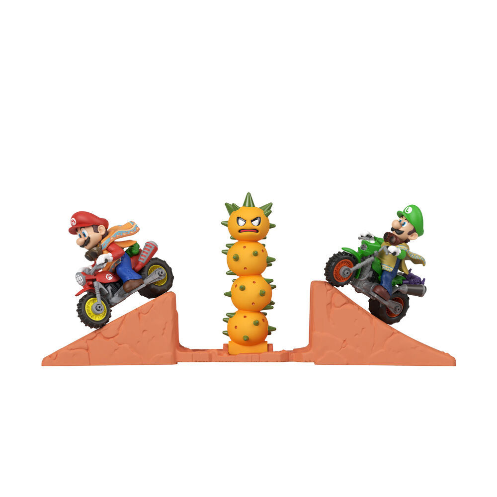 Blister Hot Wheels con Mario y Luigi en moto junto a Pokey - 2
