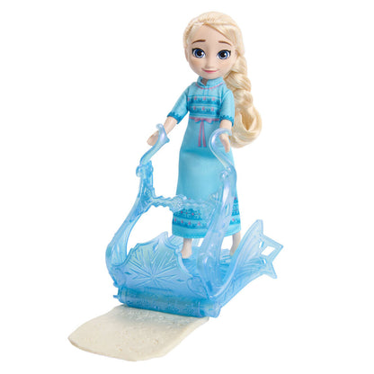 Set Frozen con figura de Elsa niña, Olaf, masa de nieve y trineo - 2