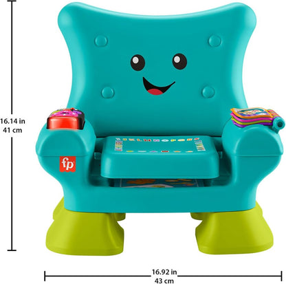 Sillón interactivo Fisher-Price Ríe y Aprende en turquesa y verde lima - 2