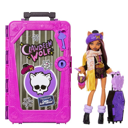 Muñeca Clawdeen Wolf Monster High con armario portátil y accesorios - 3