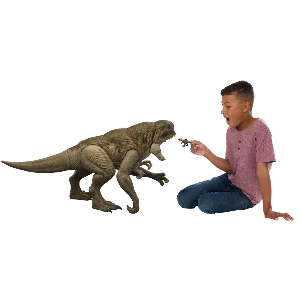 Figura Supercolosal Distortus Rex de Jurassic World con la boca abierta - 3