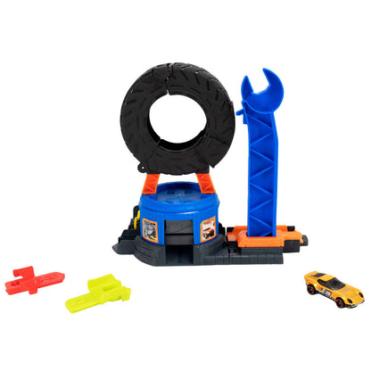 Tienda de Neumáticos Urbana Hot Wheels City con gran neumático giratorio - 3