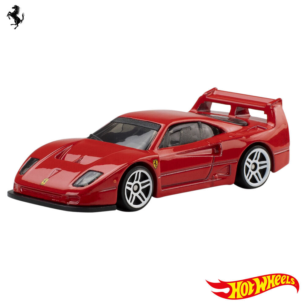Blíster Hot Wheels con cinco vehículos Ferrari rojos a escala 1:64 - 3
