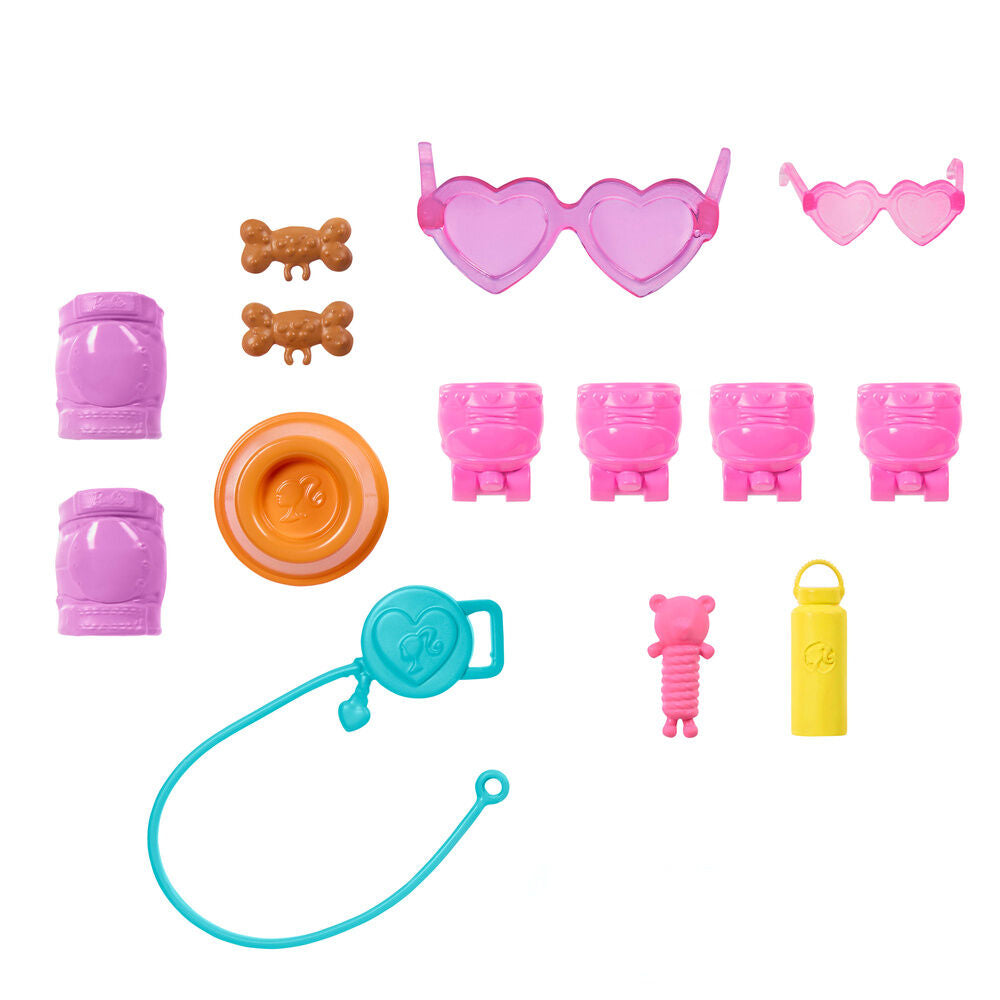 Muñeca Barbie con cachorro y patines - 3