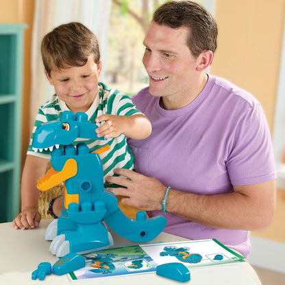 Dinosaurio T-Rex azul de MEGA Bloks con bloques de construcción - 3