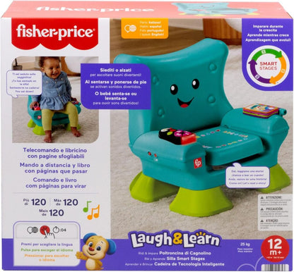 Sillón interactivo Fisher-Price Ríe y Aprende en turquesa y verde lima - 3
