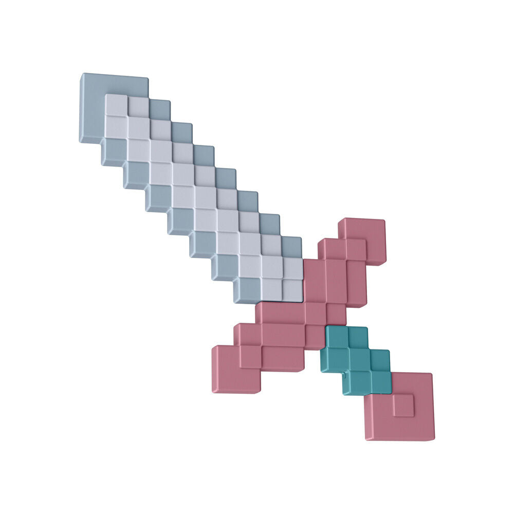 Espada de juguete Spicewood de Minecraft en rosa, turquesa y blanco - 4