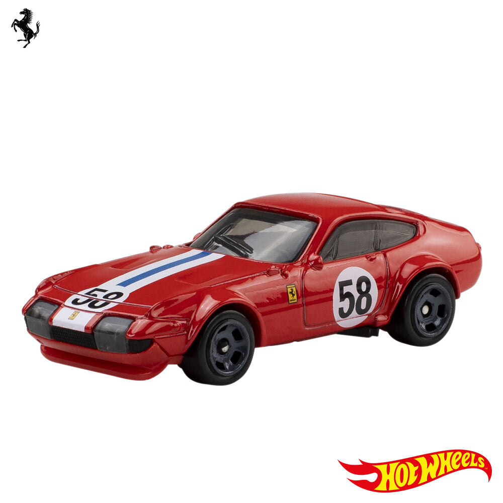 Blíster Hot Wheels con cinco vehículos Ferrari rojos a escala 1:64 - 4