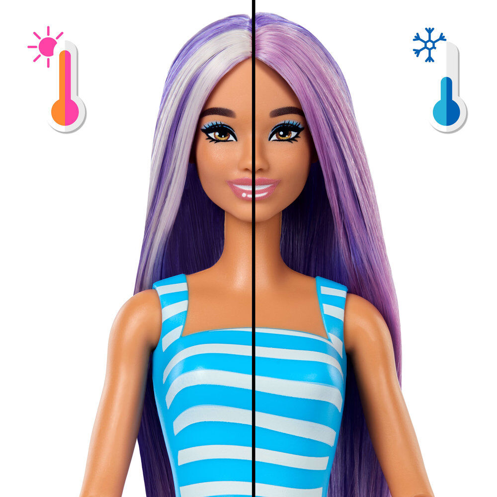 Muñeca Barbie Pop Reveal Granizado de Mar con pelo morado y copa lila - 4