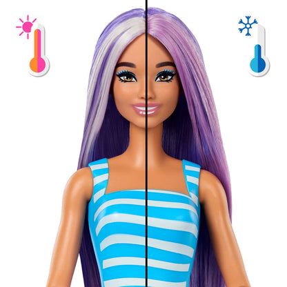 Muñeca Barbie Pop Reveal Granizado de Mar con pelo morado y copa lila - 4