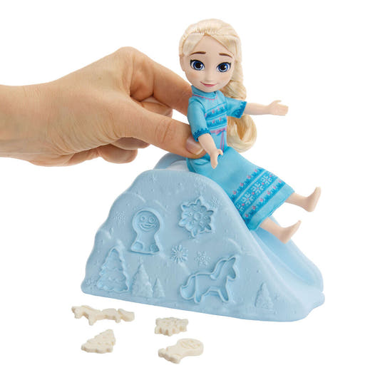 Set Frozen con figura de Elsa niña, Olaf, masa de nieve y trineo - 4