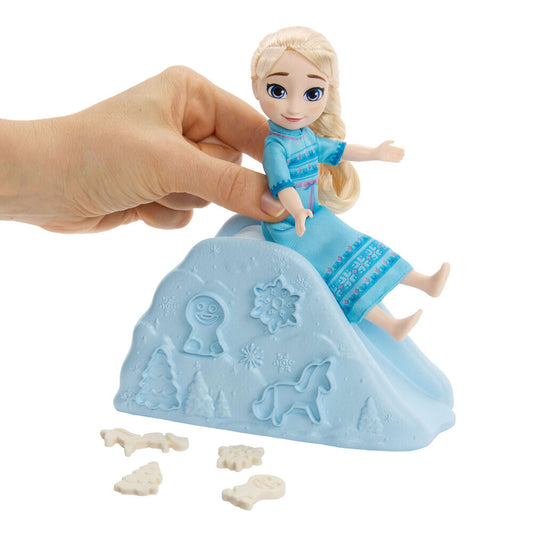 Set Frozen con figura de Elsa niña, Olaf, masa de nieve y trineo - 4