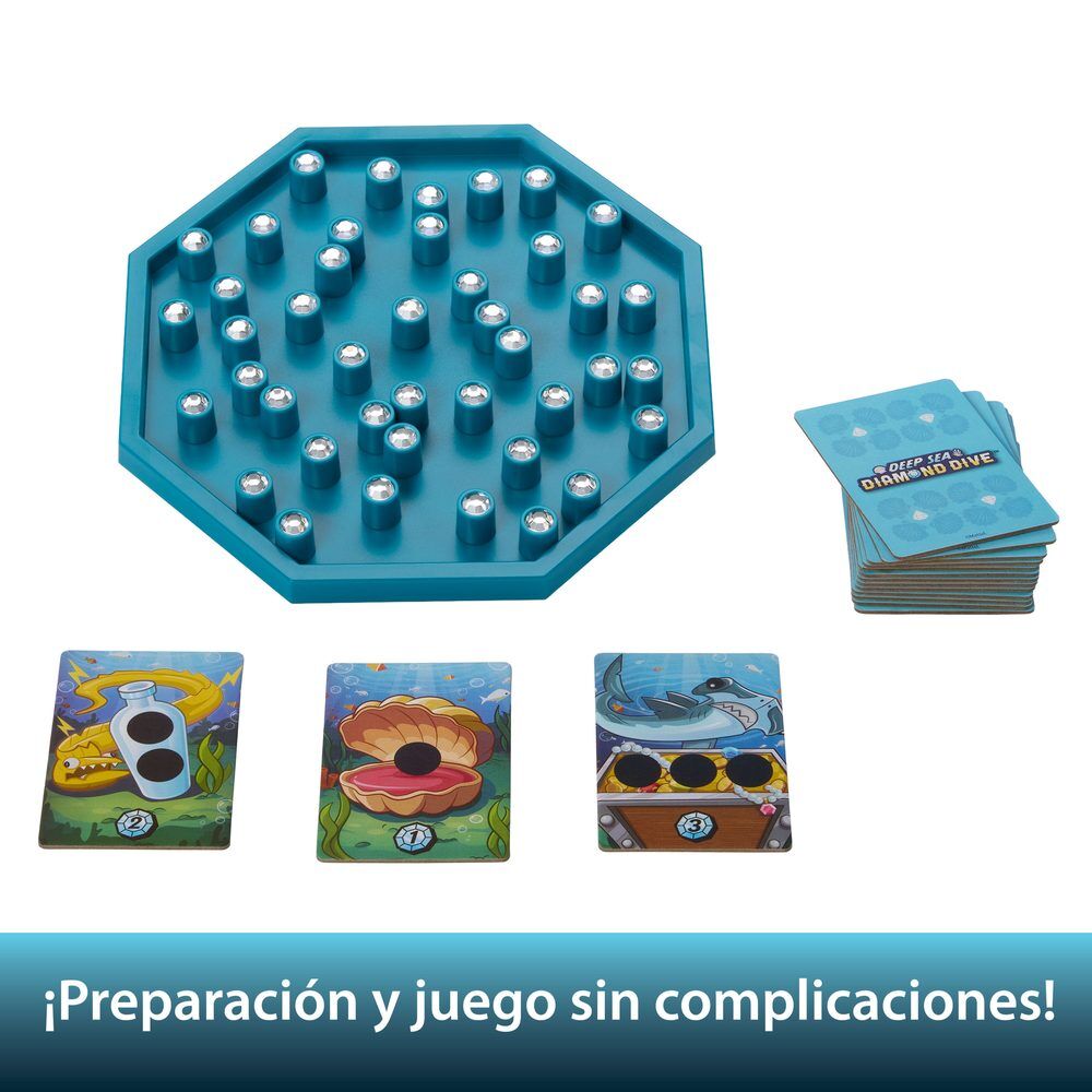 Juego de cartas Mattel Deep Sea Diamond Dive con gemas y cartas de tesoro - 4