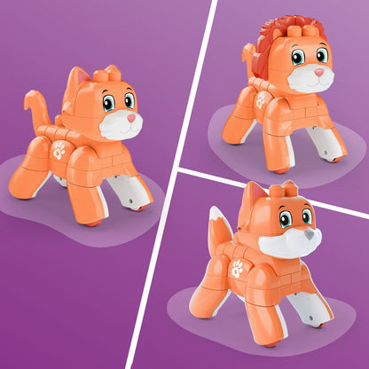 Gato naranja MEGA Bloks con ruedas y bloques de construcción - 5