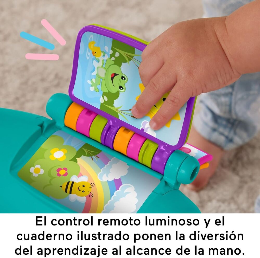 Sillón interactivo Fisher-Price Ríe y Aprende en turquesa y verde lima - 4