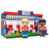 Set de construcción del banquillo del Atlético de Madrid con dos figuras