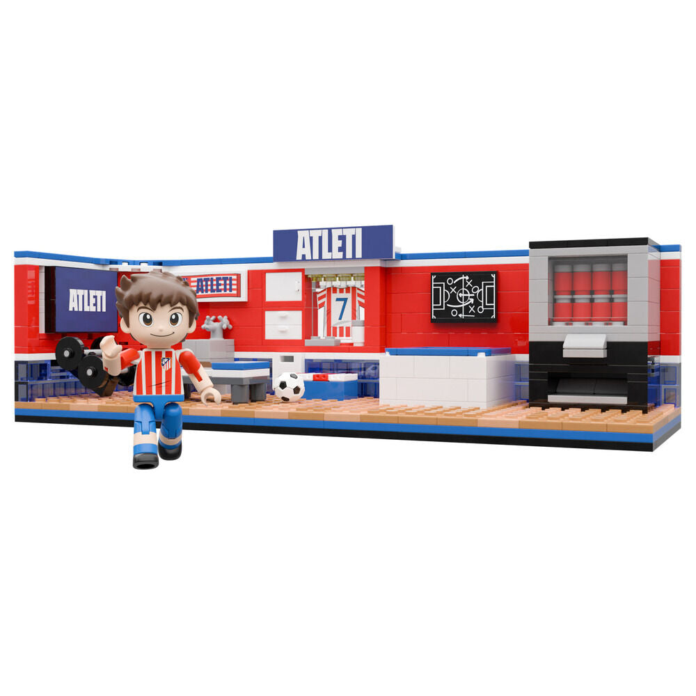 Set de bloques NEKO del vestuario del Atlético de Madrid con figura de jugador