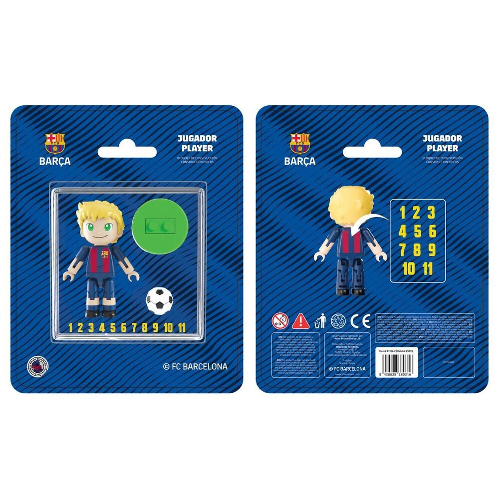 Figura NEKO de jugador del FC Barcelona con pegatinas numeradas