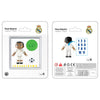Figura NEKO de jugador del Real Madrid con balón y pegatinas numéricas