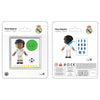 Figura NEKO de jugador del Real Madrid con balón y pegatinas numeradas