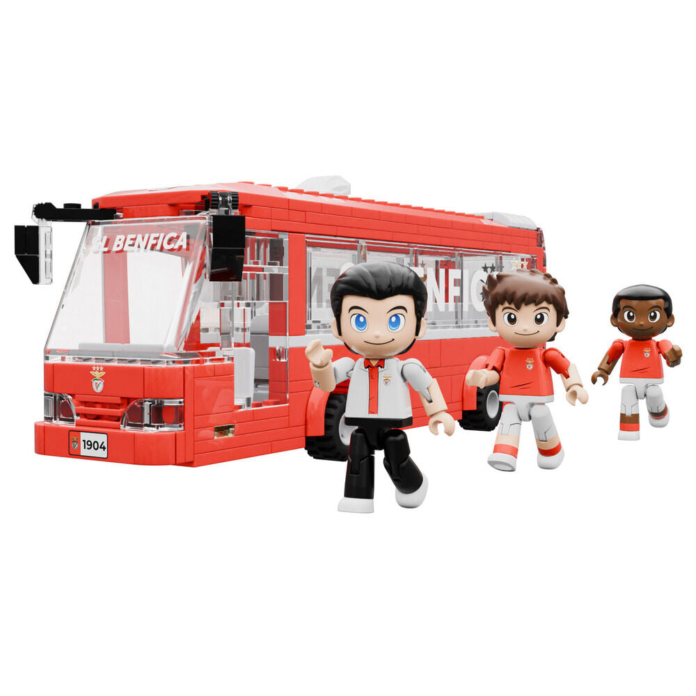 Set NEKO de autobús rojo del Benfica con tres figuras