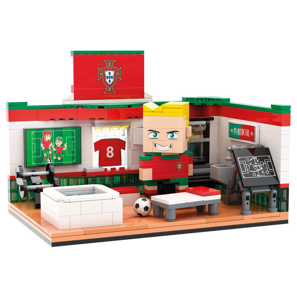Set NEKO de bloques FPF Portugal con vestuario y figura de jugador