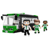 Set NEKO de autobús verde del Sporting CP con tres figuras de jugadores
