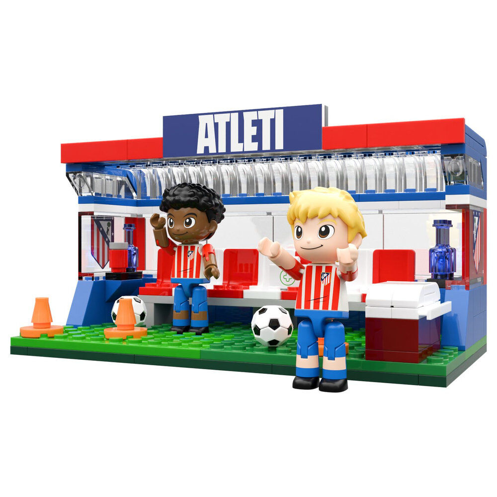 Set de construcción del banquillo del Atlético de Madrid con dos figuras - 2