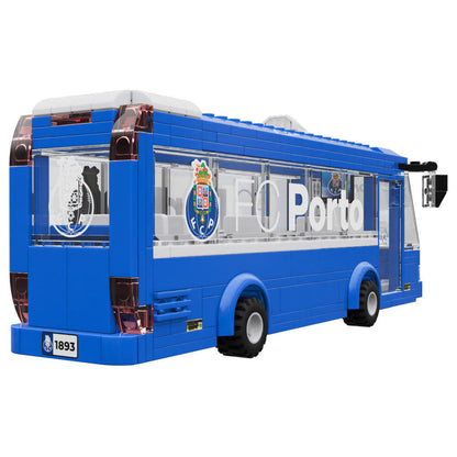 Set de bloques NEKO con autobús Porto azul y tres figuras de jugadores - 2