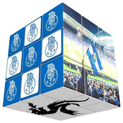 Cubo puzzle de bloques del Porto en azul y blanco - 2
