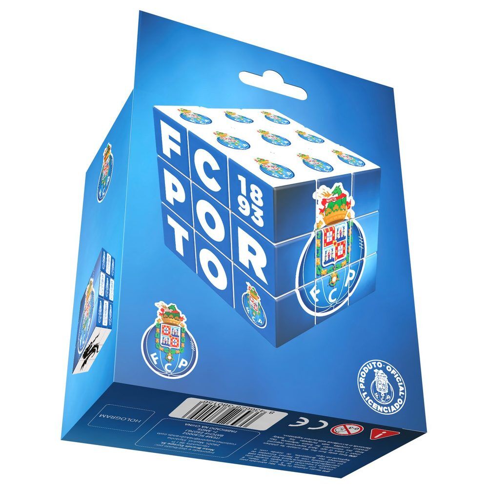 Cubo puzzle de bloques del Porto en azul y blanco - 4