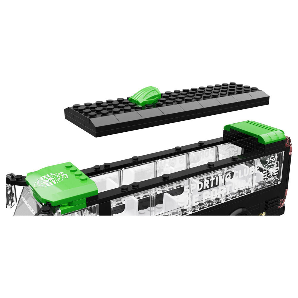 Set NEKO de autobús verde del Sporting CP con tres figuras de jugadores - 4
