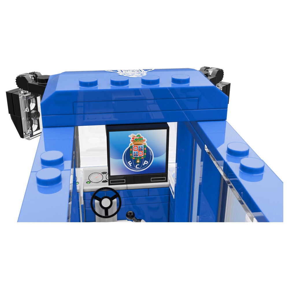 Set de bloques NEKO con autobús Porto azul y tres figuras de jugadores - 5