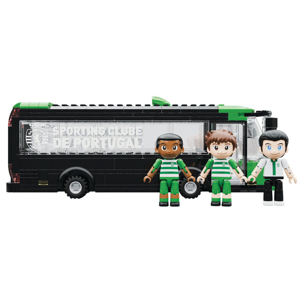 Set NEKO de autobús verde del Sporting CP con tres figuras de jugadores - 7