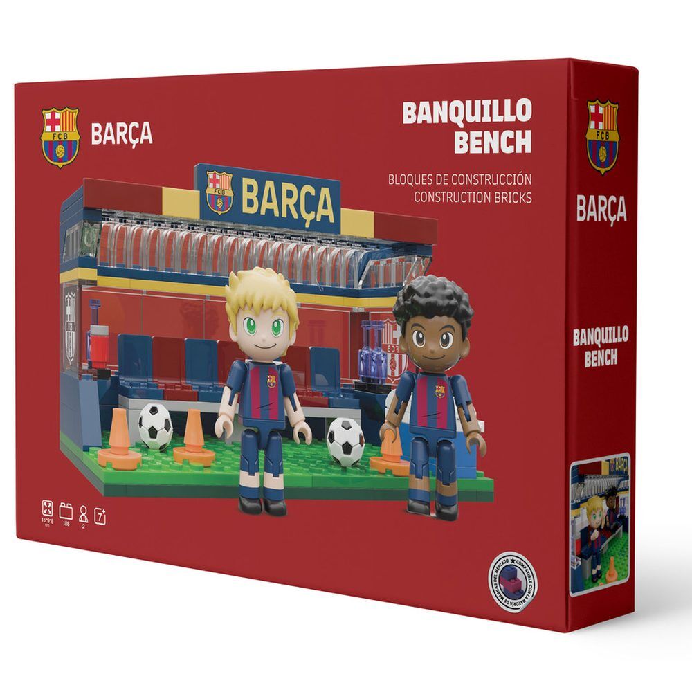 Set de bloques del banquillo del FC Barcelona con dos figuras - 8