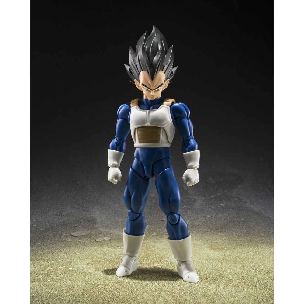 Figura articulada de Vegeta con armadura blanca y azul