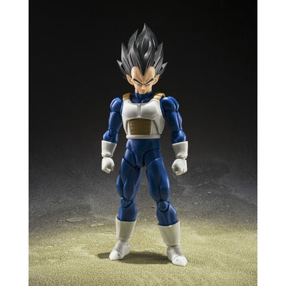 Figura articulada de Vegeta con armadura blanca y azul
