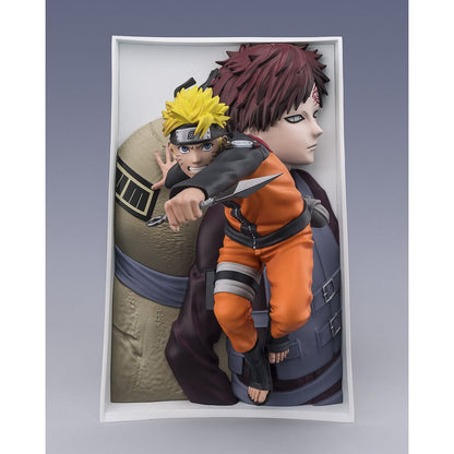Figura Figuarts ZERO de Naruto Uzumaki con Gaara al fondo