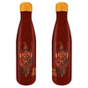 Botella roja de acero inoxidable de El Señor de los Anillos con tapón dorado
