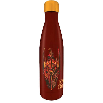 Botella roja de acero inoxidable de El Señor de los Anillos con tapón dorado - 2