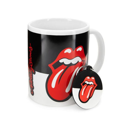 Set de taza y llavero The Rolling Stones con diseño de la lengua