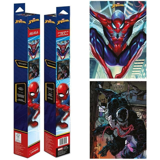Set de 2 pósteres Marvel de Spider-Man y Venom