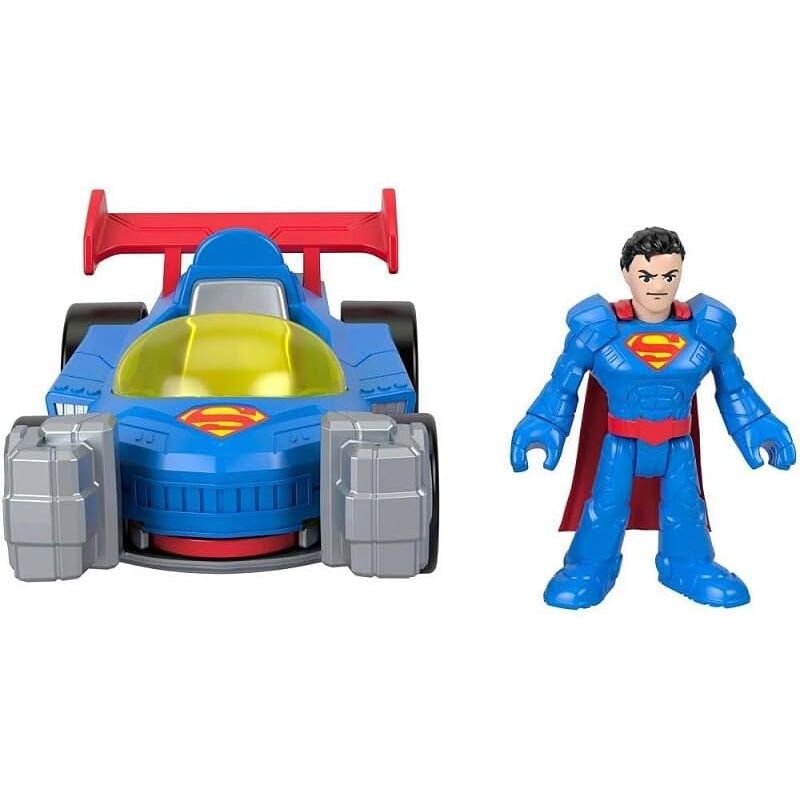 Figura DC Super Friends con coche de juguete y discos lanzadores - 2