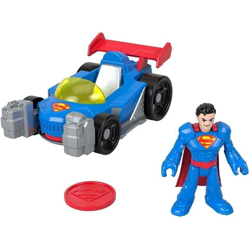 Figura DC Super Friends con coche de juguete y discos lanzadores - 3