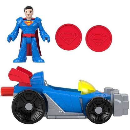 Figura DC Super Friends con coche de juguete y discos lanzadores - 4